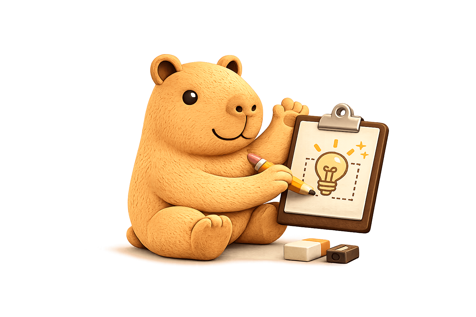Tiny capybara mascot
