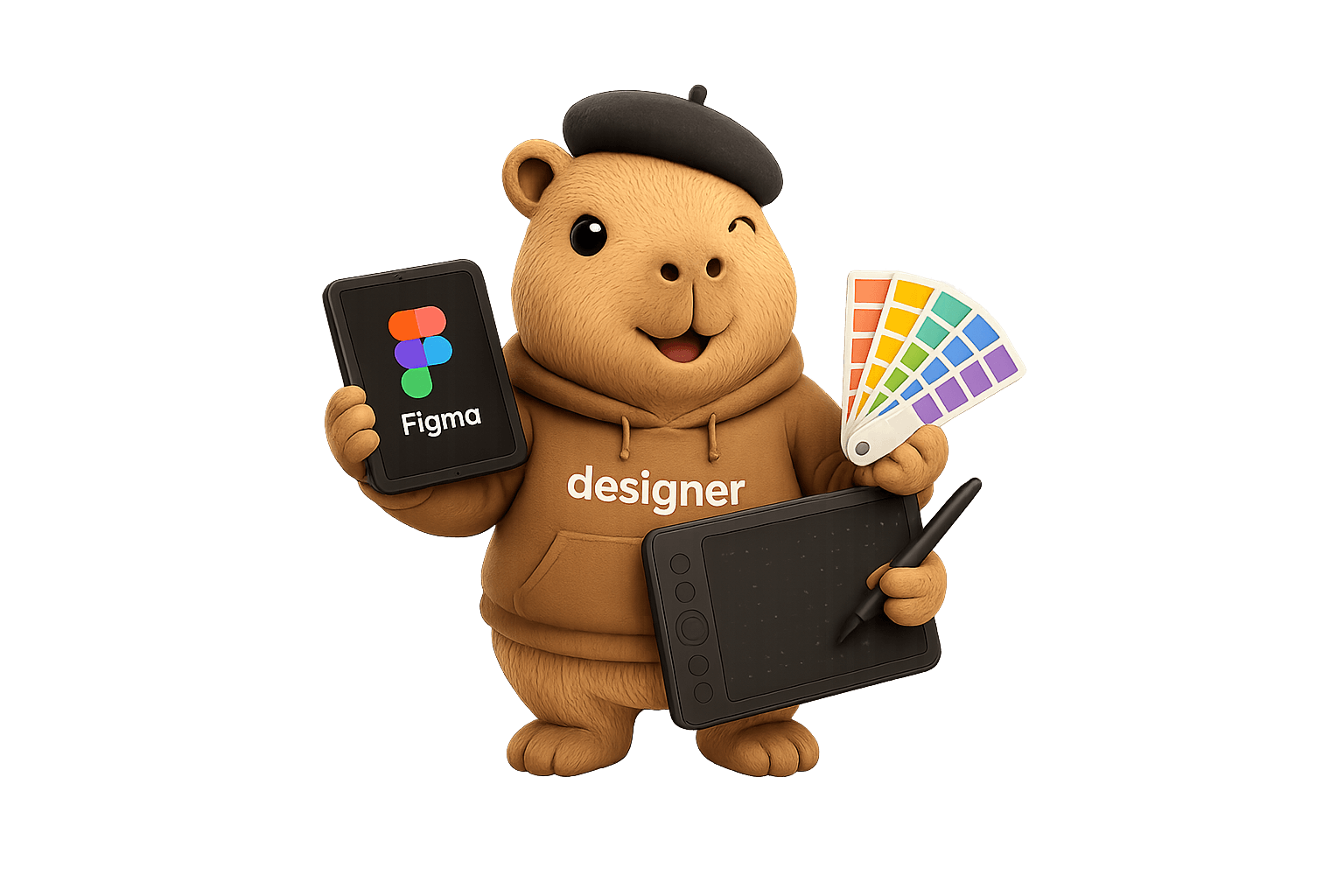 Tiny capybara mascot