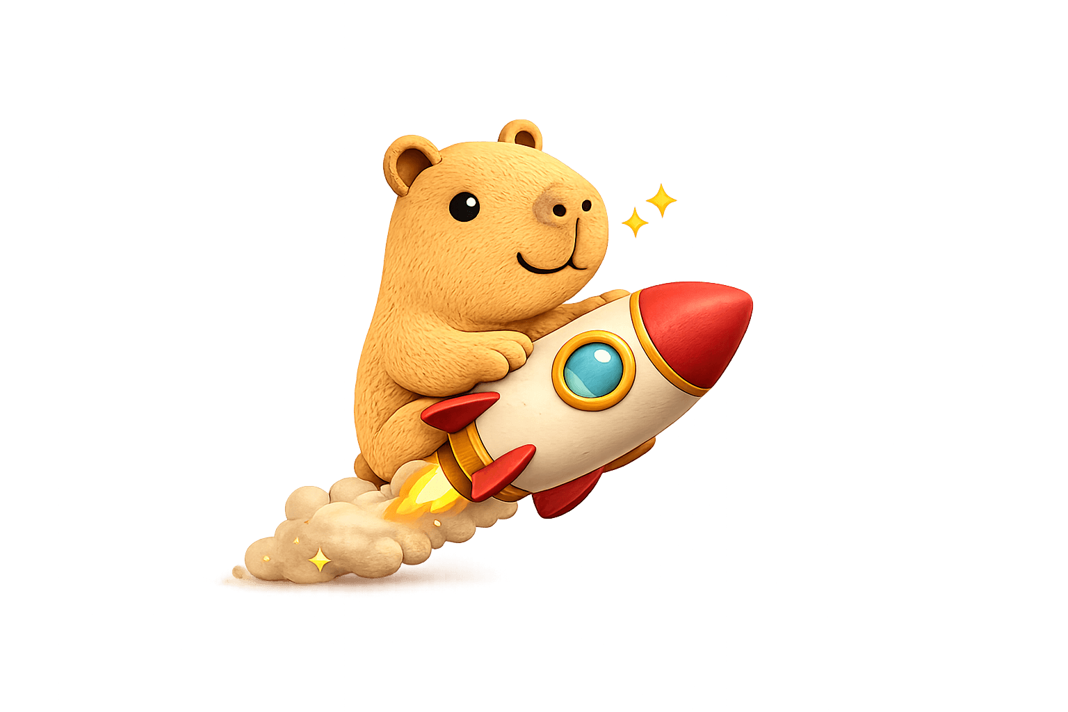 Capybara mascot for Launch step